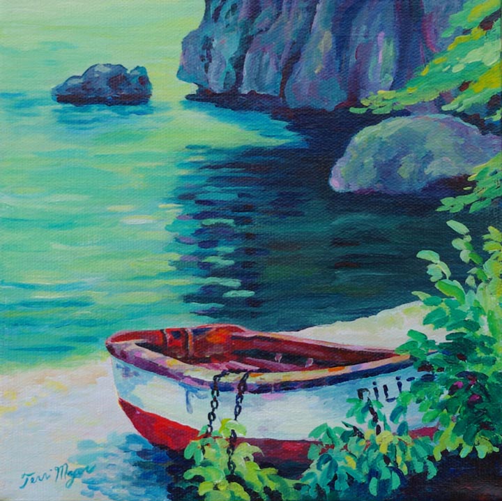 Beached Boat in Curacao